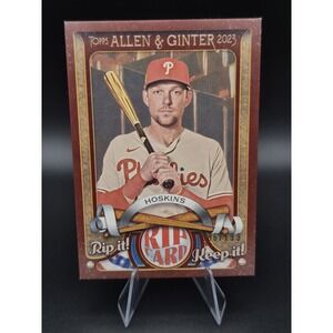 2023 Topps Allen & Ginter Rhys Hoskins #RC-RH Rip Card UNRIPPED /199 Phillies